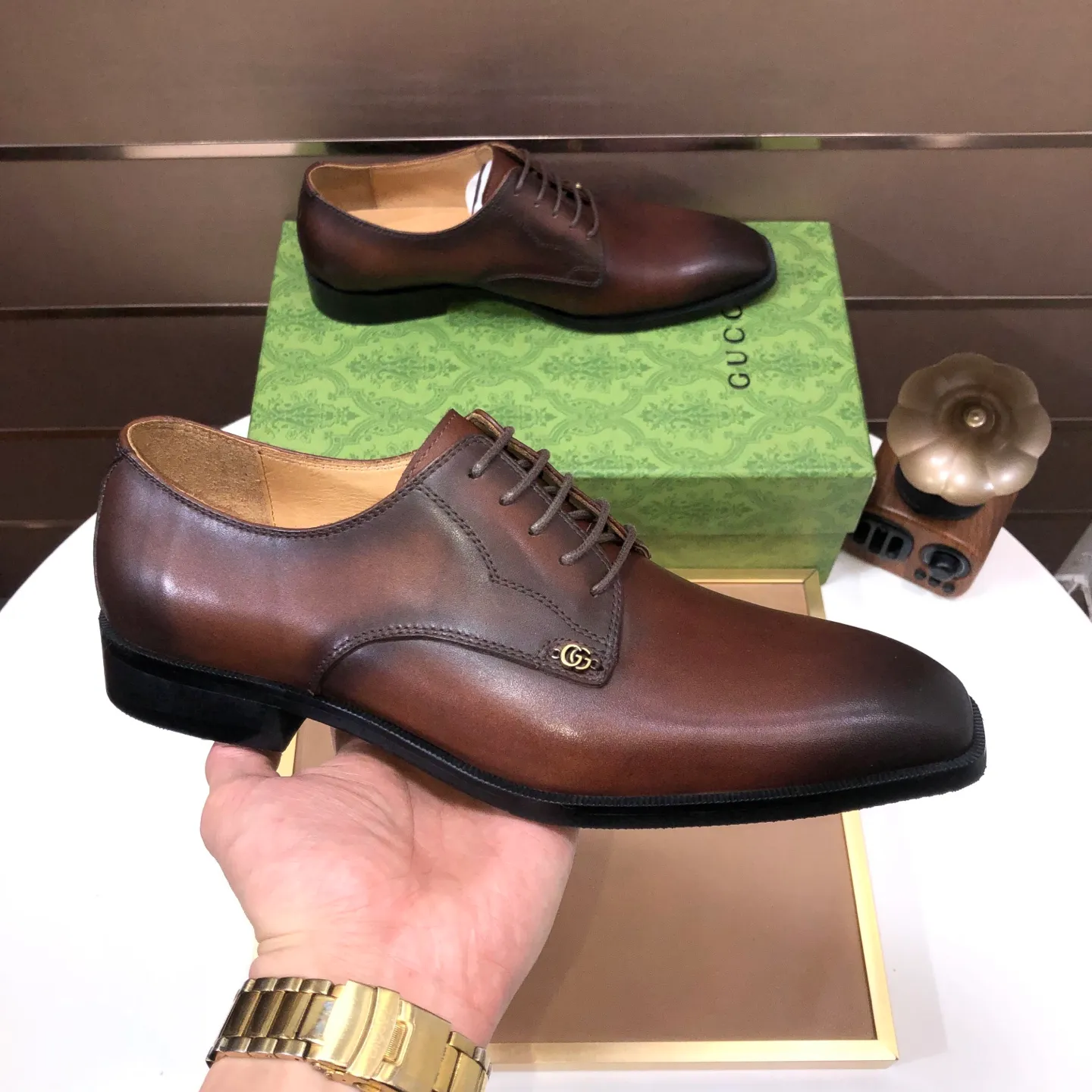 Men's shoes 💰580💰[GUCCI—Gucci] The latest high-end version of Gucci. Official website new model. Available at the same time at counters, the uppers are made of original cowhide imported from Italy/matched with the original special material splicing design concept; "highlight, high-end, grade, extravagance" and exquisite workmanship (original mesh fabric) sole: original factory special outsole size (38-45) (custom-made 45 non-returnable)